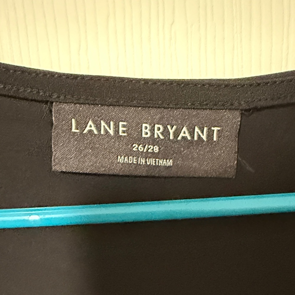 Lane Bryant Black V-Neck Blouse - Picture 3 of 5